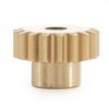 TECKEEN Upgrade 17T Brass Motor Gear Golden Pinion Replacement for Axial 1/10 RBX10 Ryft RC Car view 1