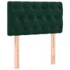 vidaXL Velvet Headboard with Wooden Legs, Dark Green, 80 x 7 x 78/88 cm view 1