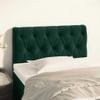 vidaXL Velvet Headboard with Wooden Legs, Dark Green, 80 x 7 x 78/88 cm view 2