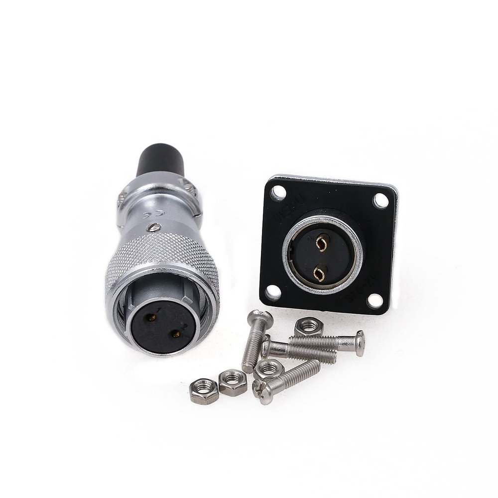 ZBLZGP WEIPU WS16 Metal Circular Connector, Waterproof Aviation Cable Plug and Panel Socket, 2-Pin