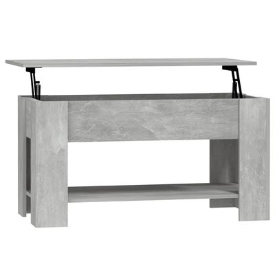 vidaXL Coffee Table Concrete Gray 101x49x52 cm Engineered Wood