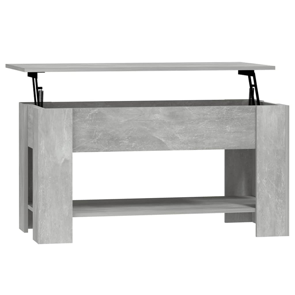 vidaXL Coffee Table Concrete Gray 101x49x52 cm Engineered Wood