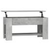 vidaXL Coffee Table Concrete Gray 101x49x52 cm Engineered Wood view 1