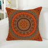 40 x 40 in Orange, Red and Blue Cotton-Linen Pillow Cover view 1