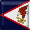 Femer Tin Sign, 30 x 20 cm, Flag of American Samoa view 1