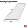 Brushed Stainless Steel Transition Profile, 900 mm, 150 mm Leg, 0.8 mm Thick view 2