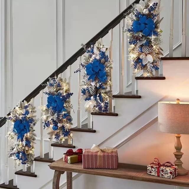 Large Outdoor Christmas Wreath, Blue, 5 m