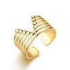 MAYIYAHO High-Quality Silver-Tone Multilayer Open Adjustable Wide Ring for Women and Men view 1