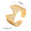 MAYIYAHO High-Quality Silver-Tone Multilayer Open Adjustable Wide Ring for Women and Men view 2