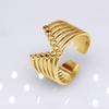 MAYIYAHO High-Quality Silver-Tone Multilayer Open Adjustable Wide Ring for Women and Men view 3