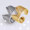 MAYIYAHO High-Quality Silver-Tone Multilayer Open Adjustable Wide Ring for Women and Men view 4