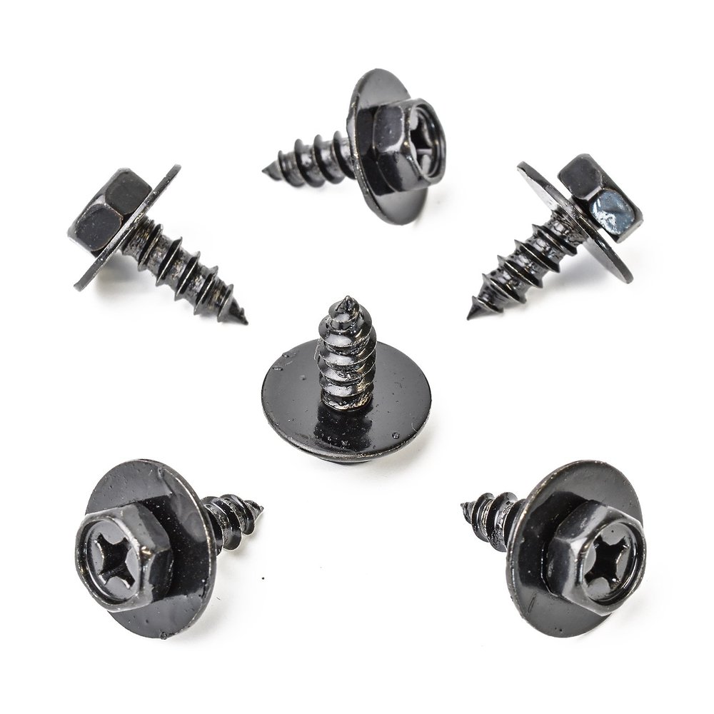 10x Universal Metal Hex Phillips Combination Screws for Bumpers