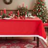 Trimming Shop Christmas Tablecloth, Red, Rectangular, 10 Pieces view 1