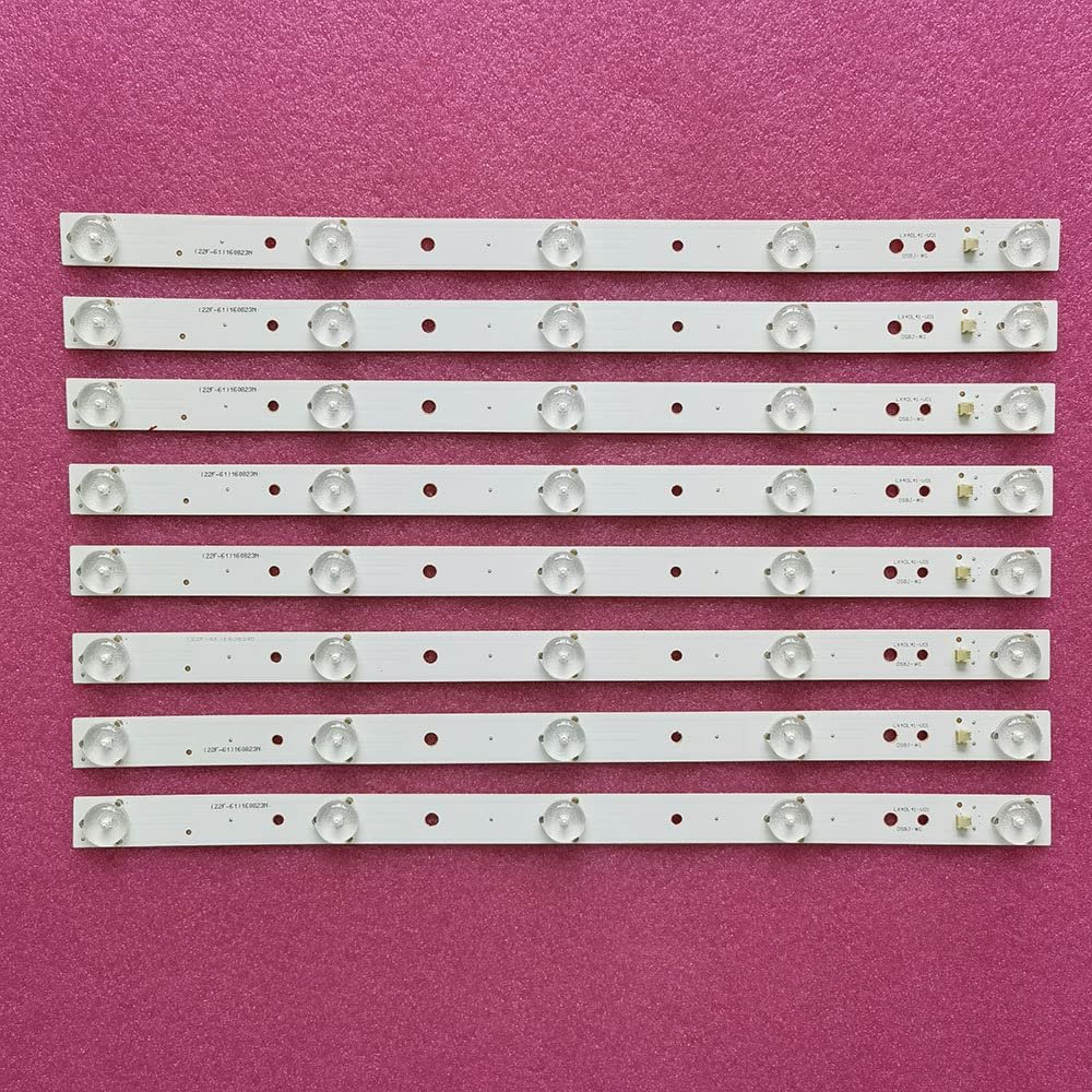 SAAKO 8-Piece/Lot 5LED (3V) 348mm LED Backlight Strips for LX40L41-V01, 40A3, DS40M41A-LX01, DS40M51-DS04 V01, SVA LE4028DT, DSBJ-HS