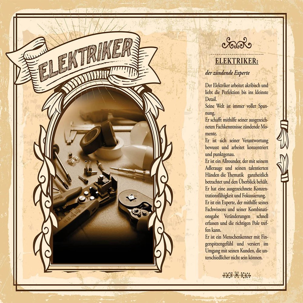 Metal Sign 20 x 30 cm – Electrician, Retro Nostalgic Design