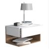 VCM Nightstand, White/Honey Oak, 45 x 32 x 30 cm, 1 Compartment, 1 Drawer view 1