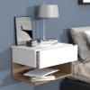 VCM Nightstand, White/Honey Oak, 45 x 32 x 30 cm, 1 Compartment, 1 Drawer view 3