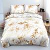 3D Marble Bedding Set, 3-Piece Set with Gold Foil, Twin/Queen/King, for Girls and Adults view 1