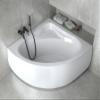 KOLMAN MIA 130 x 130 cm Corner Bathtub, 3-in-1 Acrylic Set with Drain Assembly and Feet view 2
