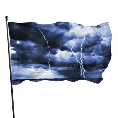 Garden Flag, Majestic Rain Cloud with Thunderstorm, 3 x 5 ft
