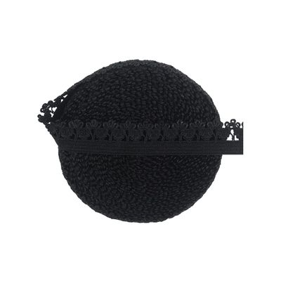 Bristlegrass Picot Loop Elastic Band 1/2 Inch 2 Yard Black
