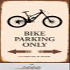 DekoDrom Metal Sign 20 x 30 cm, Mountain Bike Parking Only Downhill, Bicycle Parking Wall Decor with Magnets view 1