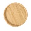 KIZQYN Round Wooden Serving Tray for Breakfast, Dinner and Snacks (Medium) view 1