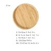 KIZQYN Round Wooden Serving Tray for Breakfast, Dinner and Snacks (Medium) view 2