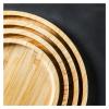 KIZQYN Round Wooden Serving Tray for Breakfast, Dinner and Snacks (Medium) view 3