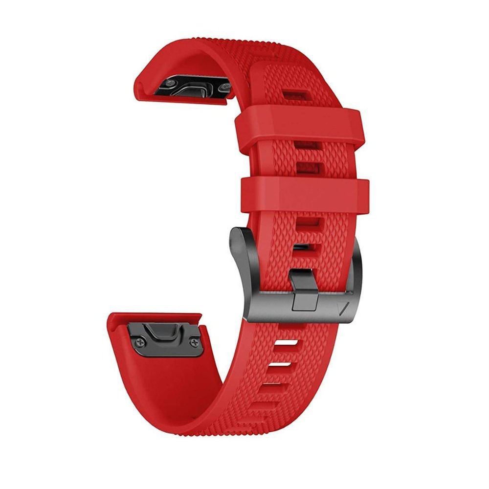 TONECY Silicone Replacement Band for Garmin Fenix 6X/6X Pro, 26 mm, Red