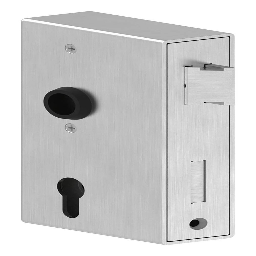 STEINBACHER Stainless Steel Mortise Lock Case with Lock, 40 x 94.5 x 173 mm, V2A