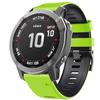 SDUTIO 22 mm Silicone Quick-Release Band for Garmin Fenix 6 Pro, Blue-Green view 4