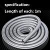 Corrugated Stainless Steel Metal Hose, Wire Protective Tube, 1 m, 8 mm Inner Diameter view 2