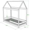 Gnrique Gabriel House Bed, Pine Wood, 200 x 90 cm, Pine Color view 4