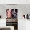 MuchoWow Kitchen Backsplash 100 x 50 cm Marble Pink Gold Glitter view 2