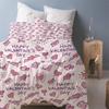 TiaoTian Pink Heart 3D Duvet Cover Set, 200 x 200 cm view 2