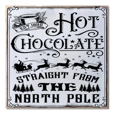 Rimego 16 x 16 in. Merry Christmas Wooden Wall Sign