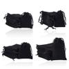 Bestewelry 80-Piece Red Velvet Drawstring Pouches, Rectangular, for Jewelry, Gifts and Storage, Black, Polyamide view 1