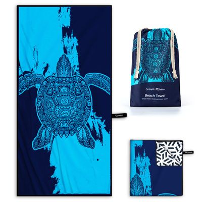 OCOOPA Microfiber Beach Towel, Large 160 x 80 cm, Quick-Drying and Sand-Resistant