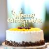 Merry Christmas Cake Topper: Santa Hat, Reindeer and Christmas Tree Picks view 3