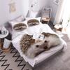 VULORA Hedgehog Duvet Cover Set, 200 x 200 cm, 3-Piece, 3D Animal Print, Microfiber, with Zipper and Two 80 x 80 cm Pillowcases view 4