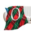 Yelolyio Buffalo Plaid Initial O Throw Blanket, 102 x 127 cm view 1