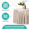 Trimming Shop 90 in. Round Pink Crushed Velvet Tablecloth, Washable, Soft Fabric, Glitter, 10-Pack view 4