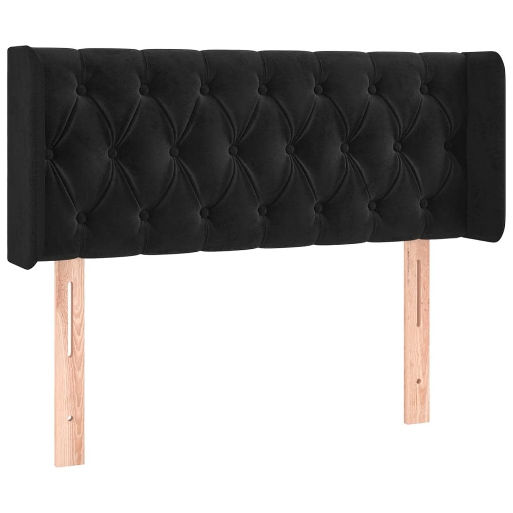 vidaXL Wingback Headboard Black 93x16x78/88 cm Velvet