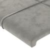 vidaXL Headboard Light Gray 80x5x118/128 cm Velvet view 4