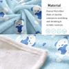 Chickwin Cozy Plush Blanket, Soft Floral Flannel Throw, Warm Microfiber Sofa, Couch or Bed Blanket, 130 x 150 cm, Blueberry view 3
