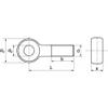 irsa24 25-Piece Eye Bolts, Form B, DIN 444, M12 x 75 mm, Stainless Steel A4 view 3