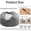 Large Round Faux Fur Bean Bag Chair Cover view 2