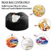 Large Round Faux Fur Bean Bag Chair Cover view 4