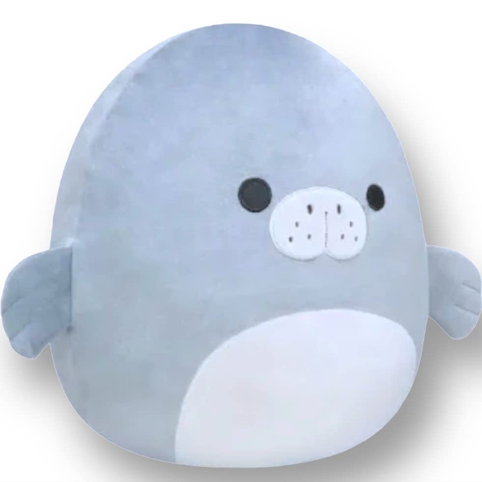 Squishmallows 17.8 cm Matte Gray Manatee Plush Toy